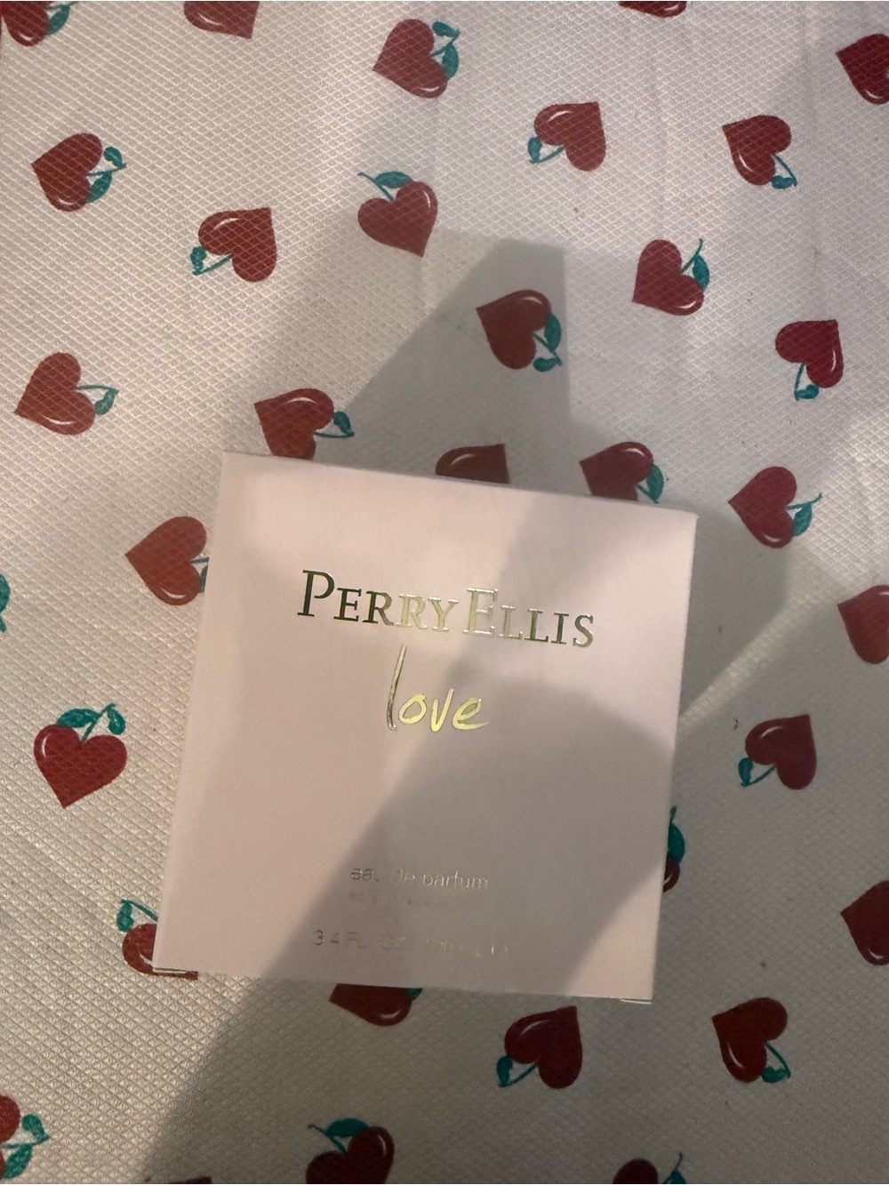 Perry Ellis Love 3.4 oz Pale Pink Box with Gold Logo